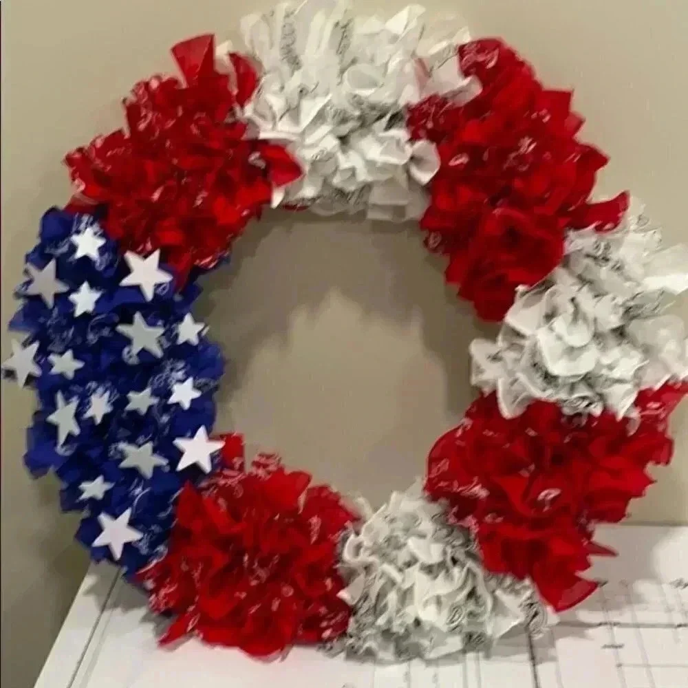 American flag wreath